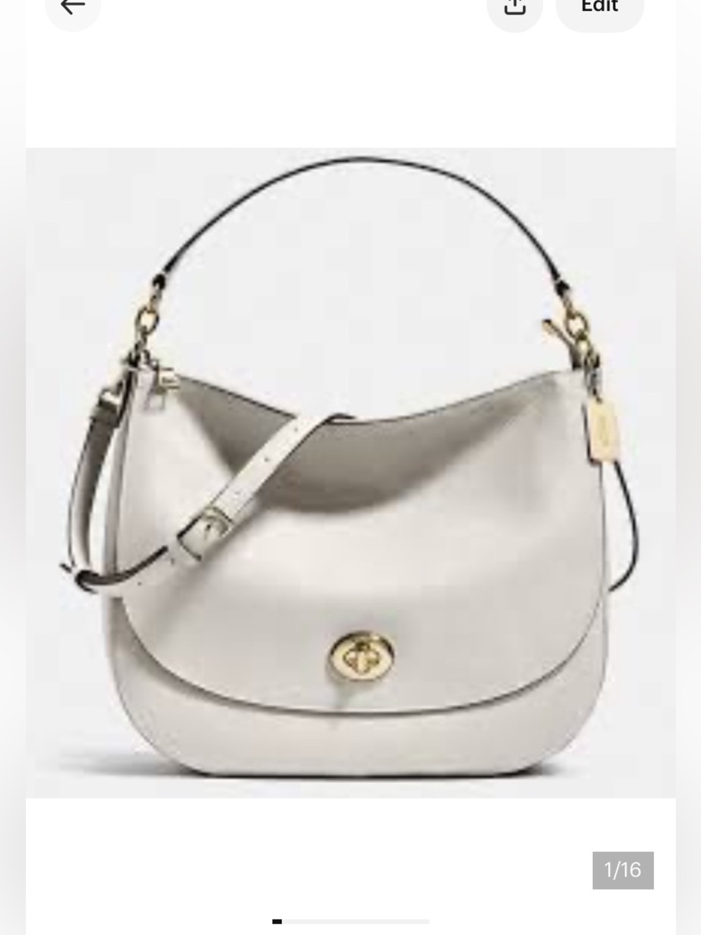 COACH Restored Turnlock Hobo Shoulder Crossbody Bag